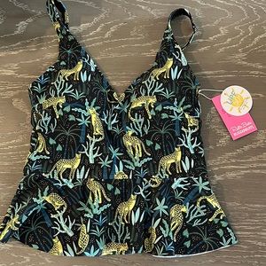 Ruffle Butts safari peplum tankini- SIZE SMALL